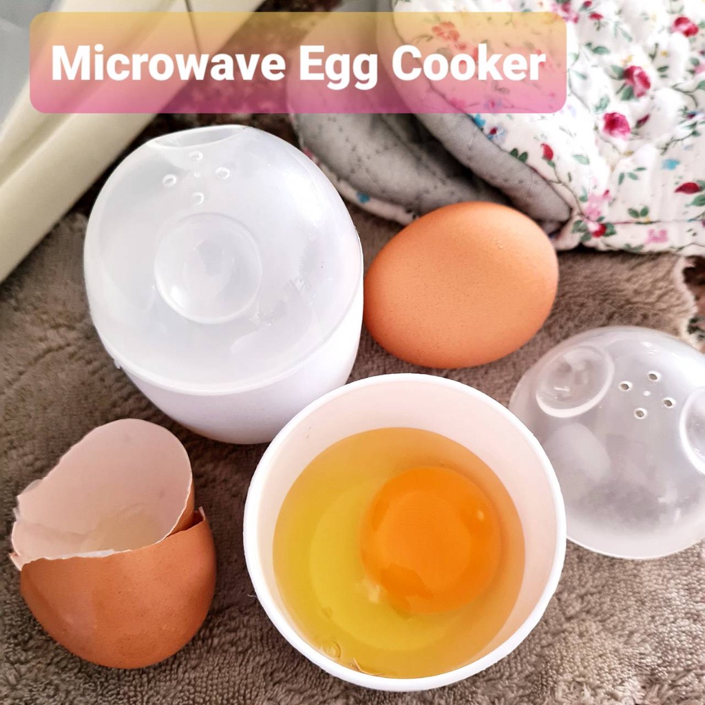 BigOne [แพ็ค2ชิ้น] Microwave Egg Cooker อุปกรณ์ทำไข่ลวก ไข่ต้ม ขนาด 6ซม. x 8.5ซม.