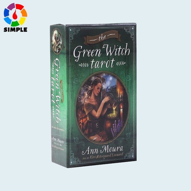 78Pcs Oracle Tarot Cards The Green Witch Tarot Oracle Card Board Deck Game