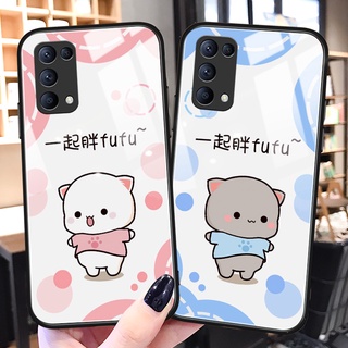 Dmy เคสกระจกนิรภัย สําหรับ OPPO reno 5 5pro 6 6z 7 7z 4 3 pro 2 2F A76 A53 A31 A83 A92 A94 A52 A74 A5S A3S A16 A12 A7 A5 A9 F9 F11 pro