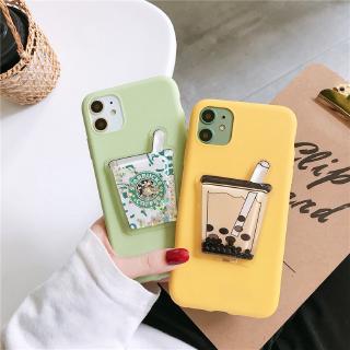 DIY Stress Reliever Milk Tea Glitter Squeeze Jelly Couple Soft Phone Case เคส oppo reno 5 pro A73 A93 A53 2020 realme c12 7i c17 narzo 20 A15 cover