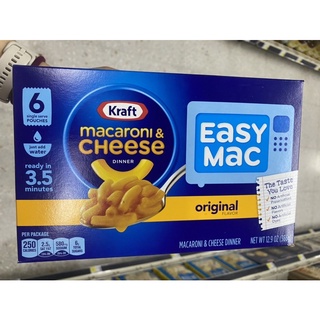 เส้นมะกะโรนี พร้อมผงปรุงรสชีส ตรา คราฟท์ 366 G. Macaroni &amp; Cheese Easy Mac Original Flavol ( Kraft Brand )