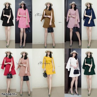 TW5987 Dress ชุดเดรสดีไซน์เก๋