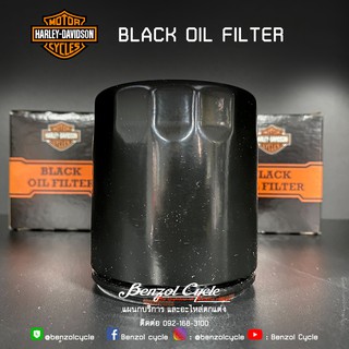 HD BLACK OILTER FILTER กรองน้ำมันเครื่อง สำหรับ HARLEY-DAVIDSON