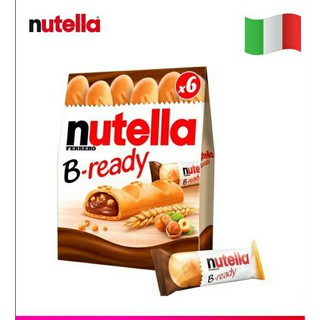 Pro2.2พร้อมส่ง✅ใหม่🔥อิตาลี Nutella B-Ready ปังกรอบสอดไส้ช๊อกโกแลตนูเทลล่า*6แท่ง