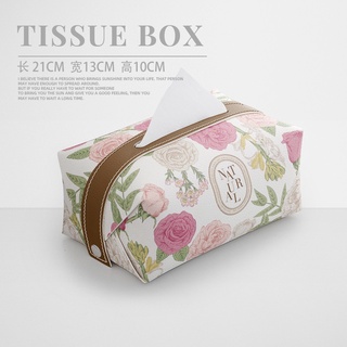 Lifestory กล่องทิชชู่หนังสไตล์อเมริกันการ์เด้น หรูหรา มีระดั…