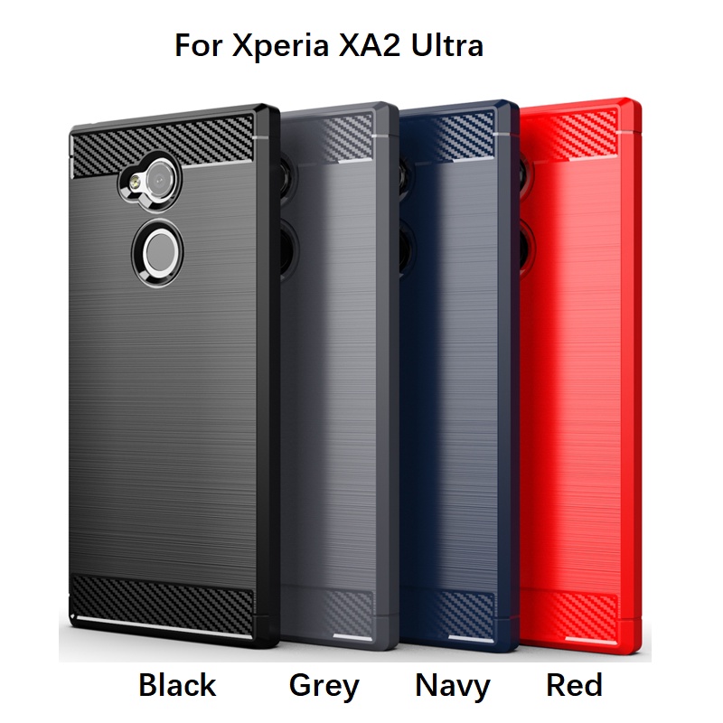 Case Carbon Sony Xperia XZ3 XZ4 XZ5 XZ1 XZ2 Compact XZ2 Premium XA2 XA3 Ultra Soft Phone Case Cover 