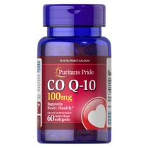 [ส่งทุกวัน] Puritan Co Q-10 บำรุงหัวใจ ลดความดัน ลดคลอเรสตอรอล คิวเท็น 100mg 60cap พูริแทน