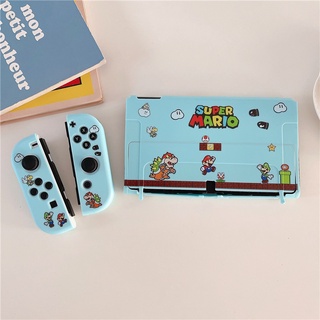 Nintendo Switch OLED เคสสตรีทแฟชั่น ธีมแอนิเมชั่น【M A R I O】เคสน่ารัก TPU เกมคอนโซล ฝาครอบป้องกันมือจับ