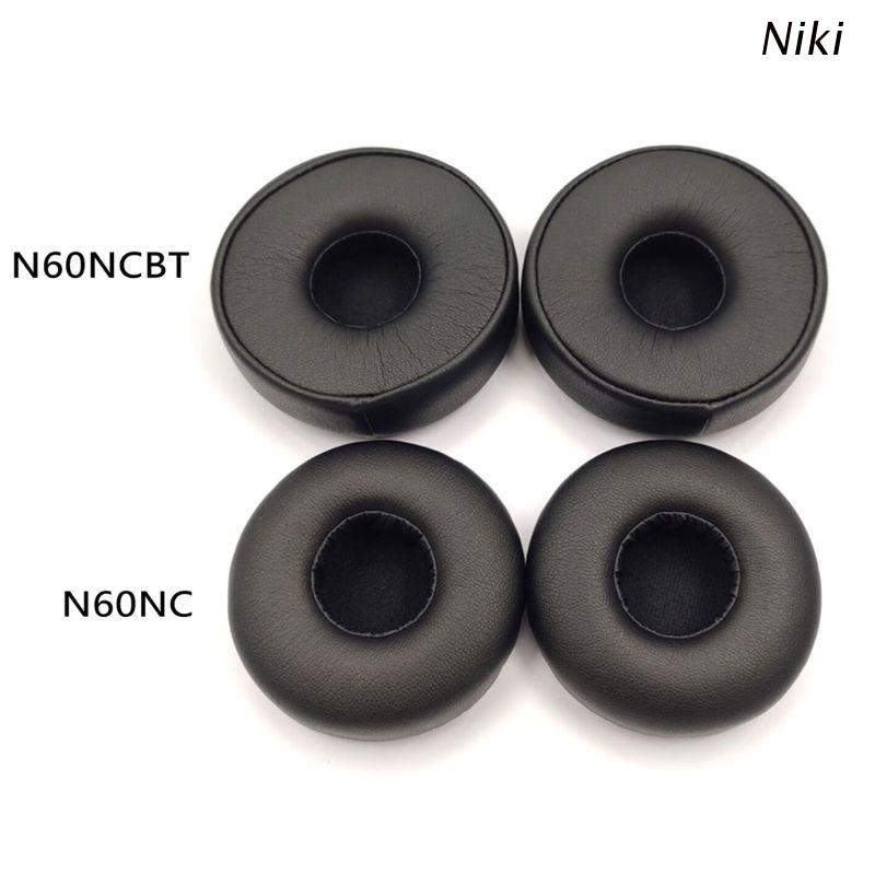 Niki 1 คู่เปลี่ยนโฟมแผ่นรองหูฟังหมอนเบาะรองนั่งสําหรับ AKG N60NC N60 หูฟังไร้สายบลูทูธที่รองรับหูฟัง