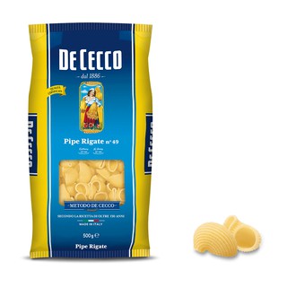 Pasta Pipe Rigate No.49 - De Cecco, 500 grs