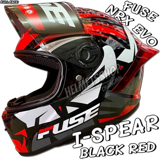 FUSE NRX EVO I-SPEAR BLACK RED [ เต็มใบ ] [ แว่นชั้นเดียว ] [ นวมถอดซักได้ ]