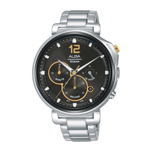Alba Signa Chronograph Men's Watch นาฬิกาผู้ชาย สายสแตนเลส รุ่น AT3D65X