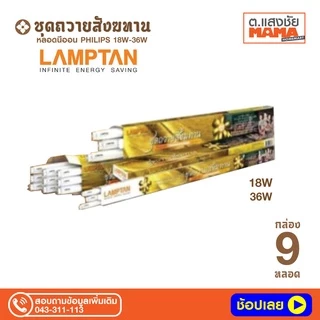 หลอดนีออน LAMPTAN 18W ชุดสังฆทาน บรรจุชุด 3 และ 9 หลอด