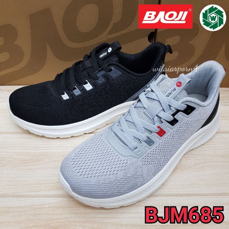 Baoji BJM685 รองเท้าผ้าใบชาย (41-45) สีดำ / สีเทา