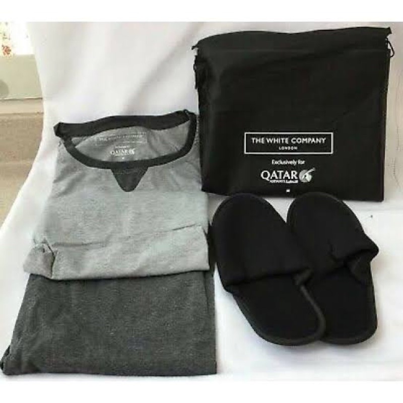 (พร้องส่ง)ส่วฟรี‼️ ชุดนอน Qatar Airways  Business Class สวย หรู ดูดี มีสไตล์