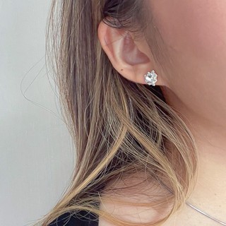 MĀRA Bangkok L’amour Earrings ต่างหูเงินแท้  Silver925 สไตล์เกาหลี คริสตัล Cubic Zirconia ต่างหูเงินเรียบหรู ต่างหูหัวใจ