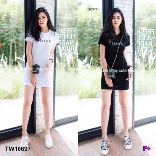 Mini Dress มินิเดรสคอกลมแขนสั้น WS10697