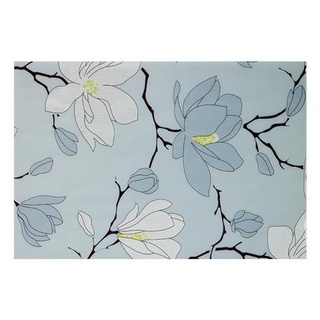 FREE HOME แผ่นรองจาน PVC SRITHAI BUTTERFLY FLOWERS สีเทา ที่รองภาชนะ ของใช้บนโต๊ะอาหาร