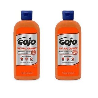 GOJO Natural Orange Pumice Hand Cleaner - 7.5 fl oz Squeeze Bottle (Pack of 2) FDA Number 10-2-5976483