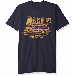 เสื้อยืดโอเวอร์ไซส์เสื้อยืดแขนสั้นลําลอง คอกลม พิมพ์ลาย Reef Since 1984 Just Ping Through คุณภาพดี สําหรับผู้ชายS-3XL