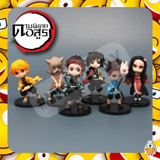 โมเดลดาบพิฆาตอสูร Qposket no Yaiba ขนาด 8.5-9 cm ไม่มีกล่อง ครบชุด 6 ตัว Size M