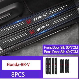 สติกเกอร์คาร์บอนไฟเบอร์ ป้องกันรอยขีดข่วน สําหรับติดด้านข้างรถยนต์ Honda BR-V BRV