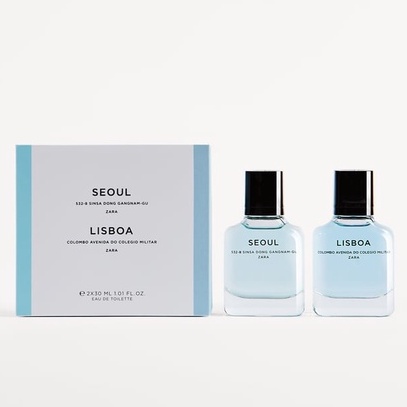 น้ำหอมชาย แพ็คคู่ ZARA กลิ่น ZARA SEOUL + LISBOA 30 ML X 2