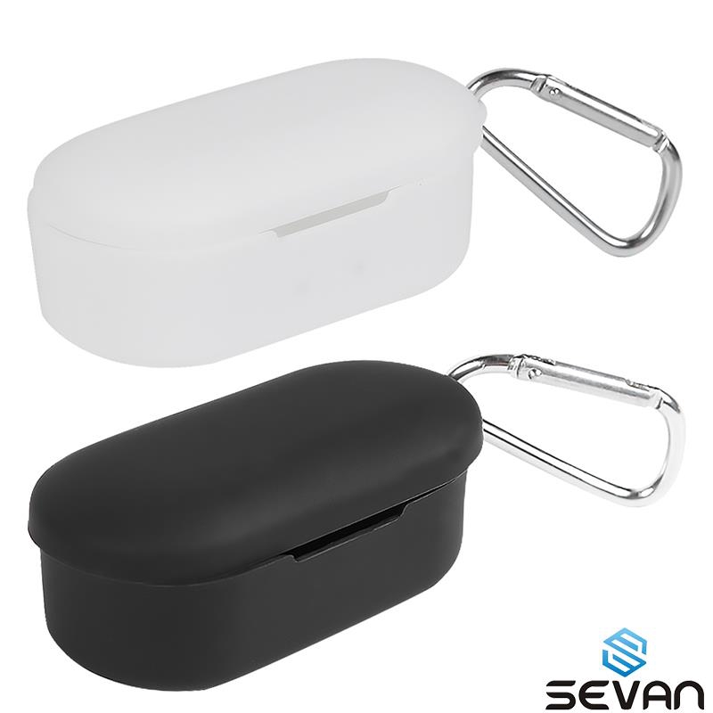 For QCY T2C/T2SC Bluetooth Wireless Earphone Silicone Case with Metal Hook