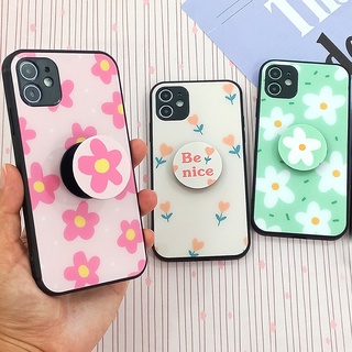 พร้อมส่ง!!Vivo V11i V21(5G) Y12 Y20 Y52 Y72 Huawei Y7 Pro (2018) Y7 Pro (2019) Realme C21 เคสกระจกพิมพ์ลาย เคสลายดอกไม้