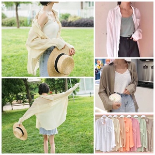 Siwashop #505 👒 เสื้อคลุม เสื้อเชิ้ต ผ้าพริ้วรุ่นขายดีตลอดของทางร้านมาแล้วจ้า ใส่คลุมก็ได้ ใส่เป็นเชิ้ตก็ชิลน้าา