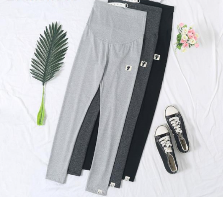 🚀พร้อมส่ง🚀 (LG777 )กางเกงคนท้อง  กางเกงผ้ายืดสูงสำหรับคนท้อง กางเกงคนท้อง ขายาว 5 ส่วน มีสายปรับระดั