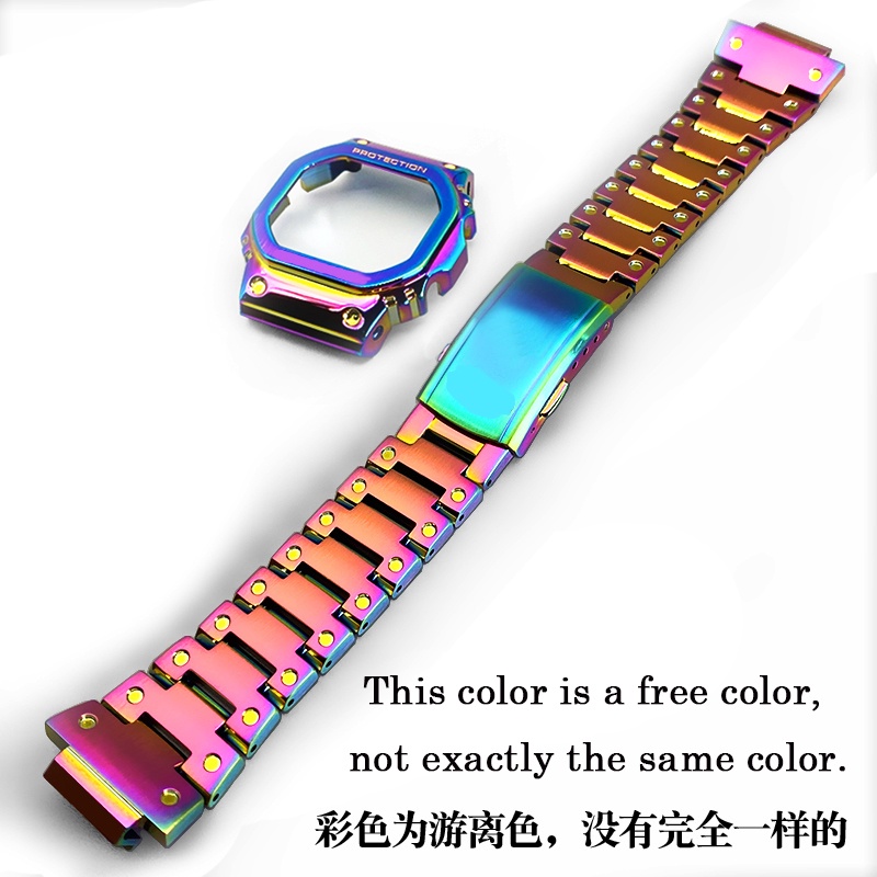 เคสโลหะ พร้อมสายนาฬิกาข้อมือสเตนเลส สําหรับ Casio DW GW5000 DW5600 5610 GW5600E