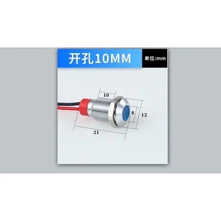 6/8/10 มม.ตัวบ่งชี้โลหะกันน้ํา LED สัญญาณไฟ 6V12V24V ตัวบ่งชี้ขนาดเล็ก