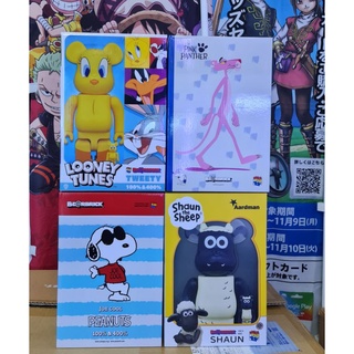 Be@rbrick 400% Tweety Pink panther Joe cool Shaun ของใหม่-แท้ #bearbrick