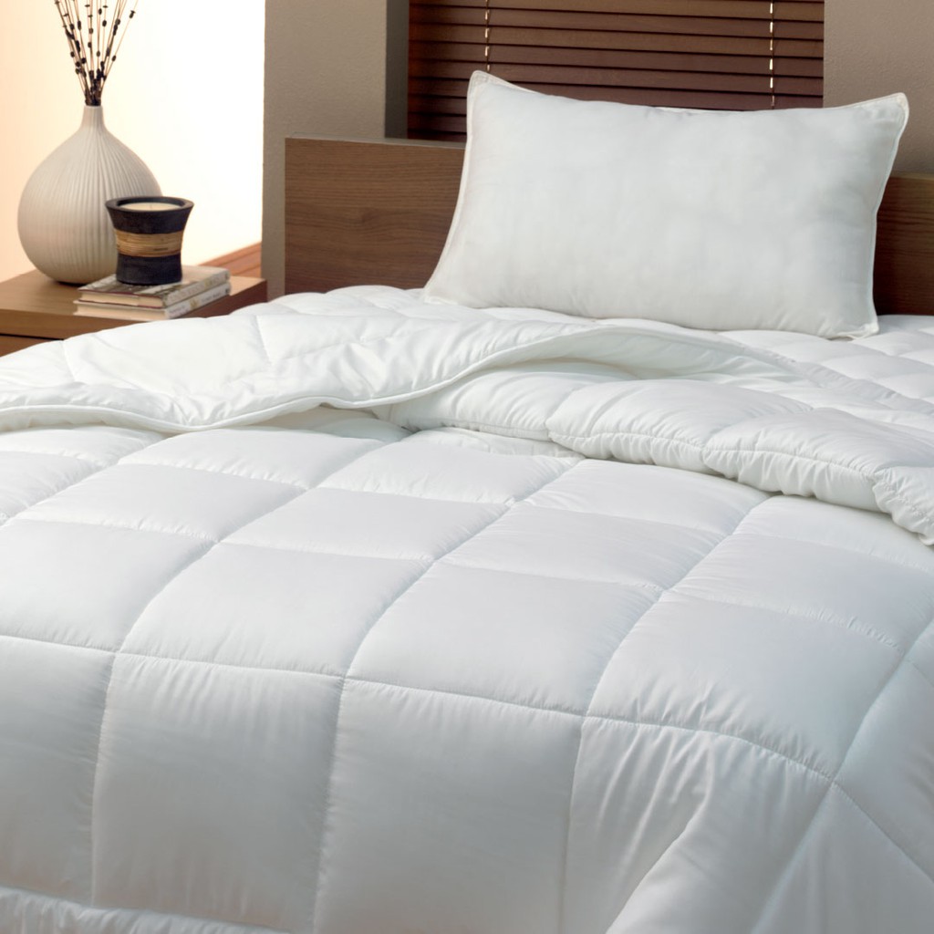 DUVET QUILT INNER BEDCOVER PLAIN WHITE