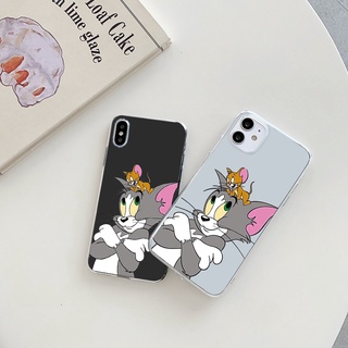 cartoon cat mouse เคสไอโฟน 13 pro cover X Xr XsMax เคสโทรศัพท์ 14 13 12 11 pro max case iPhone 7 8 Plus Se2020 8พลัส เคส