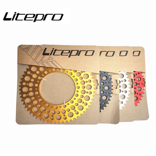 Litepro Crank Bubble Chainring Starry Sky Shaped Chainwheel โลหะผสม 54T 56T 58T เฟืองสำหรับ Brompton จักรยานพับอะไหล่