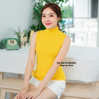 Gi-ants BASIC    คอปีนแขนกุดผ้าไหมพรม​ CARDIGAN_NISTA​