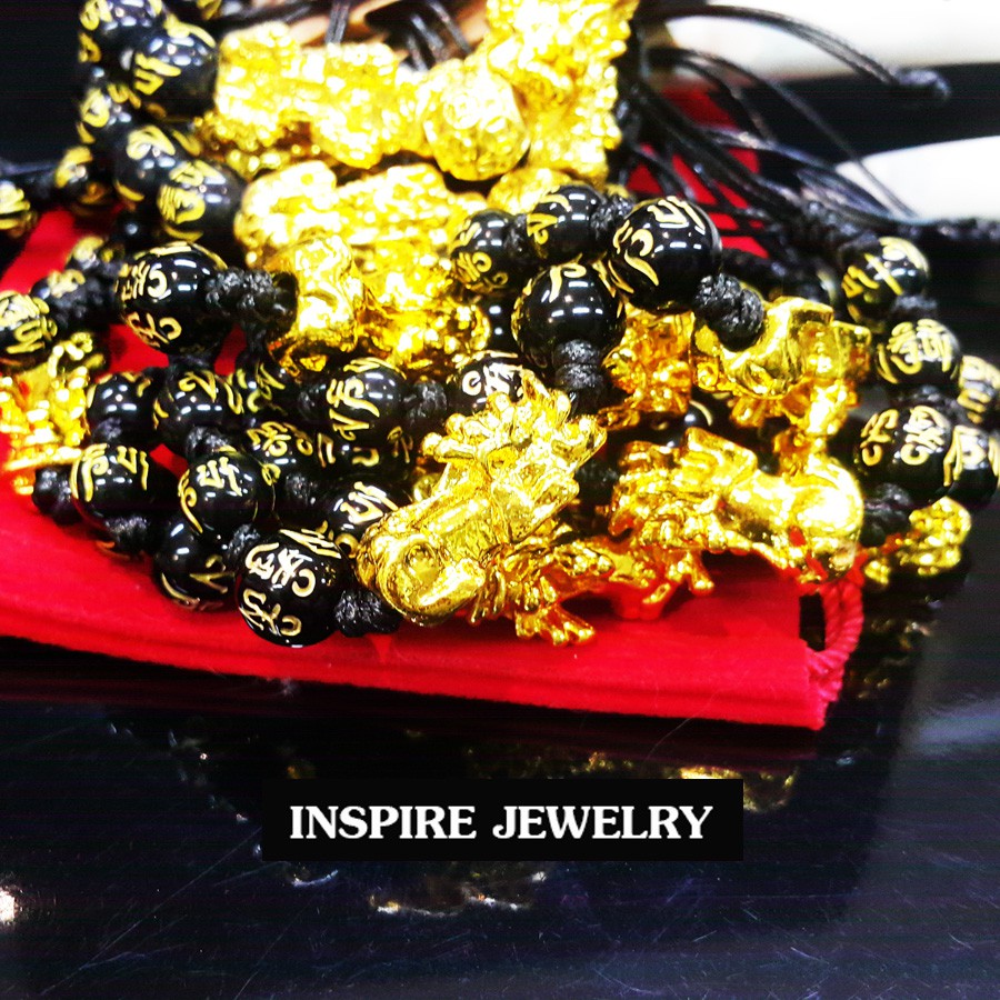 Inspire Jewelry สร้อยข้อมือปี่เซี้ย เสริมทรัพย์ รับโชค เรียกทรัพย์ ค้าขายร่ำรวย มั่งมี แก้ชง free size