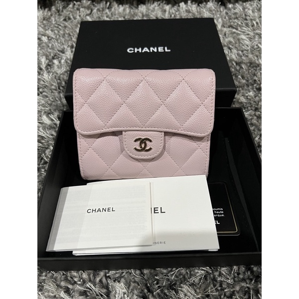 used chanel trifold wallet 3พับ ซิบหลัง