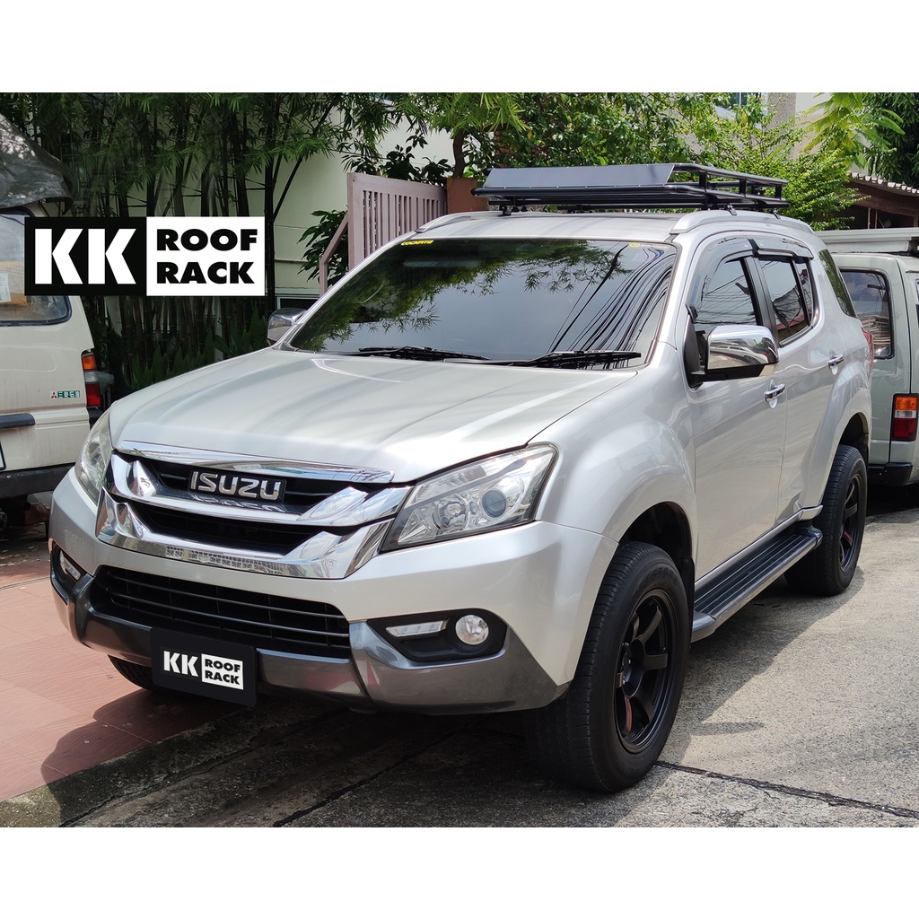 แร็คหลังคา สำหรับ Isuzu Mu-X โฉม RF 2013 - 2019 ไม่เจาะหลังคา ของใหม่ อีซูสุ มิวเอ็กซ์