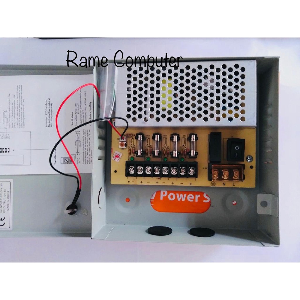 กล้องวงจรปิด POWER SUPPLY PSU 12V 5A + NET PANEL BOX
