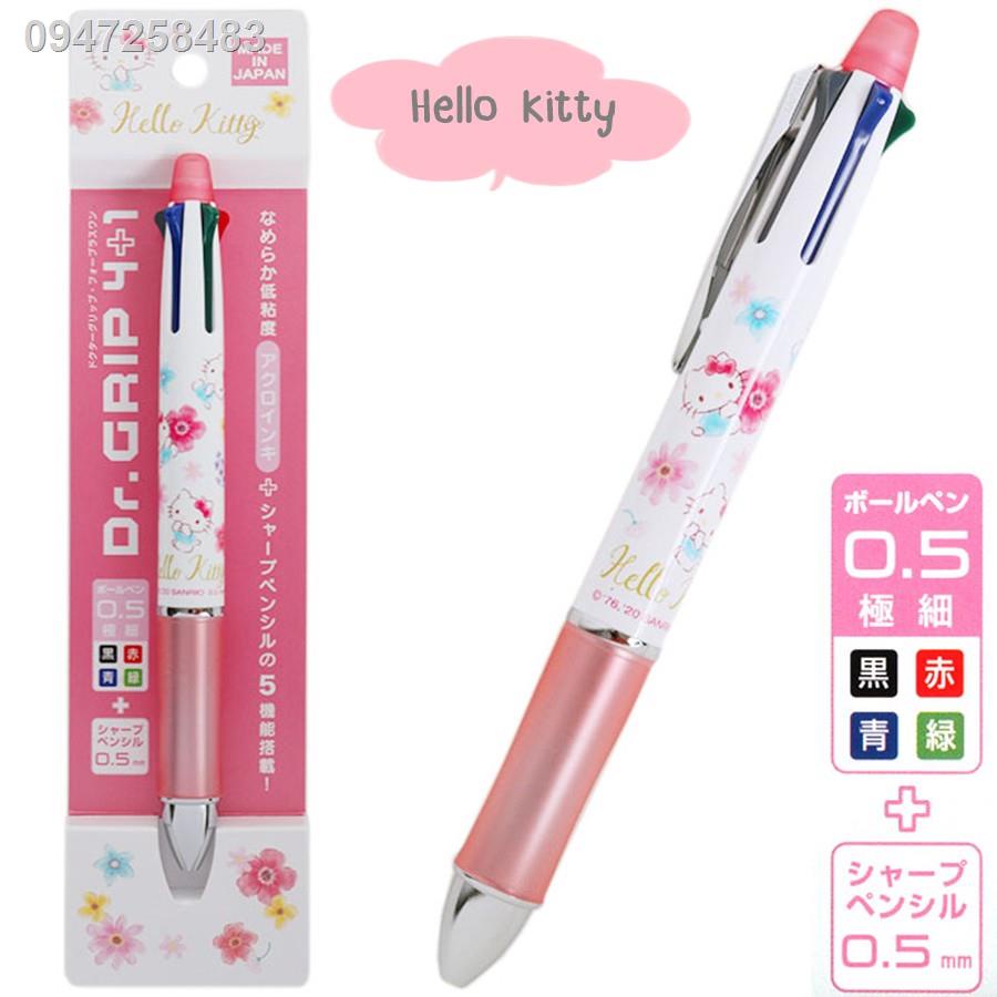 ☬✧❐(ของแท้ญี่ปุ่น) Pilot Dr.Grip 4+1 .. ปากกาหมึก 4 สี + ดินสอกด ในแท่งเดียวกัน !!ลายน่ารัก Sanrio x