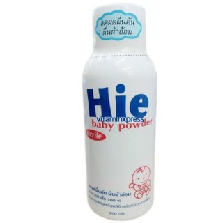 Hie Baby Powder Sterile แป้งเด็ก ฮาย ลดผื่นคัน 200 กรัม 1ขวด Newborn แป้งเด็ก Reiscare