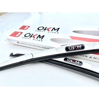 OKMใบปัดน้ำฝน wiper blade สีขาว (ราคาต่อ1ข้าง)