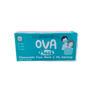 (แจกโค้ดลด20฿ ทั้งร้าน พิมพ์ INCSM5F)OVA Mask หน้ากากอนามัยผู้ใหญ่ กรอง 3 ชั้น เกรดการแพทย์ ส่ง ร.พ ป้องกันเชื้อไวรัส เช