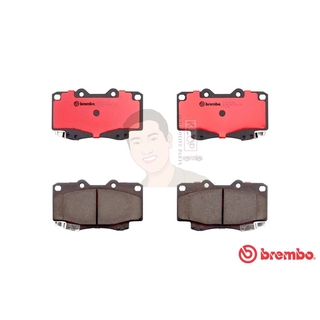 P83 143C ผ้าเบรก F (แท้ BREMBO รุ่น Ceramic) TOYOTA ไฮลักซ์ วีโก้ VIGO 4x4/ พรีรันเนอร์ 2.5 3.0 4x2 (ยกสูง) ปี2004-20...