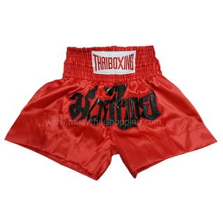 THAIBOXING กางเกงมวยลายมวยไทย แดง มาตรฐานสินค้า Otop Made in thailand