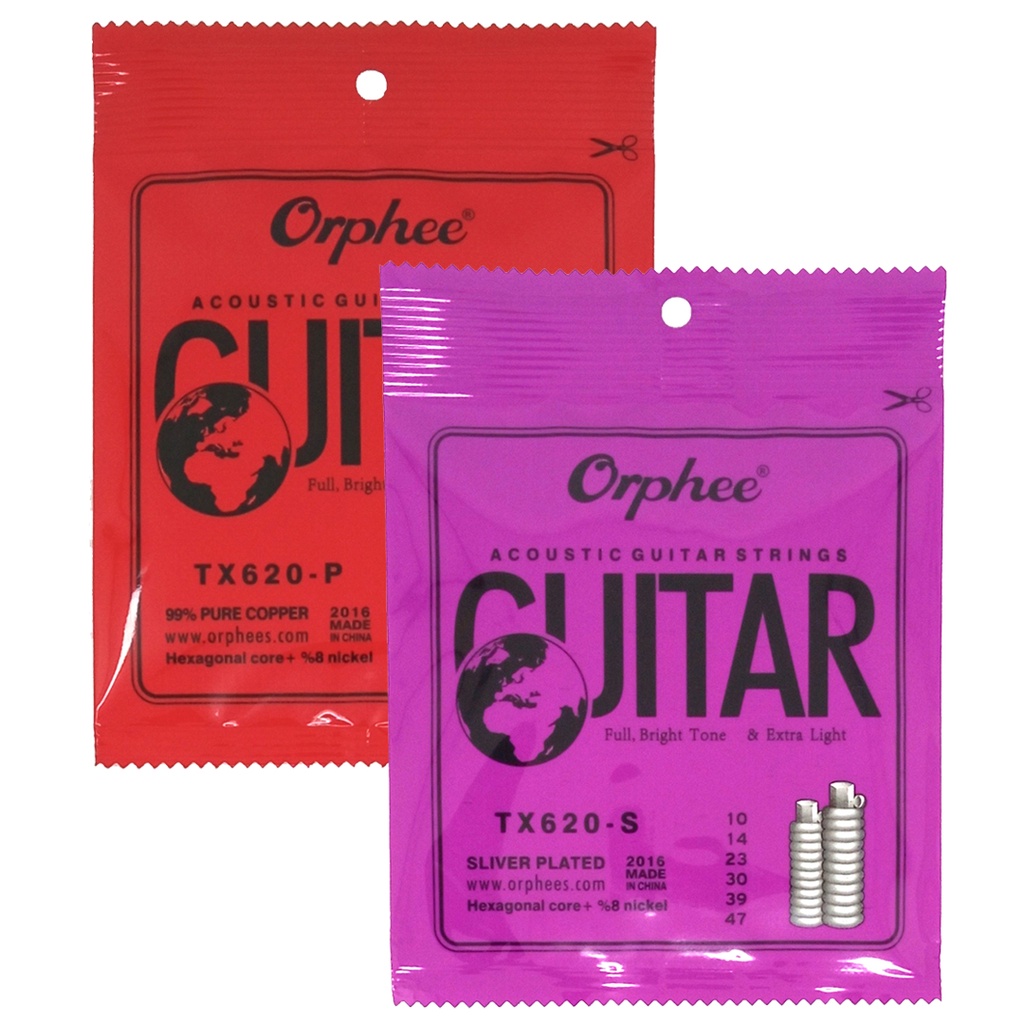 Orphee TX620-S | TX620-P 10-47 สายกีตาร์โปร่ง