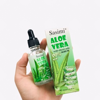 S-12081 เซรั่ม Sasimi AloeVera Serum 30 ml เซรั่มอโลเวร่า สูตรช่วยลดสิวและควบคุมความมัน เผยผิวกระจ่างใส บอกลาปัญหาสิว